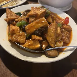 Braised Tofu in Brown Sauce