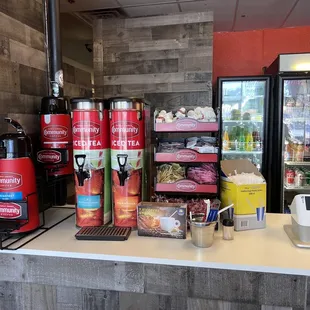 a variety of food items