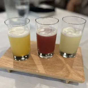 Pisco flight: maracuya, chicha, Classic