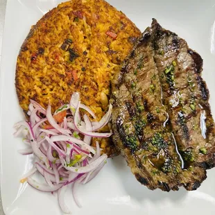 Tacu Tacu con Bisteck