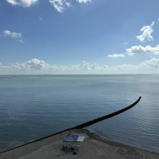Beach from the balcony in the morning