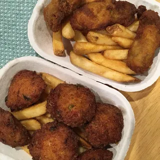 Crab Puppies & Chips