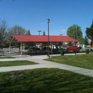 Covered area with tables
