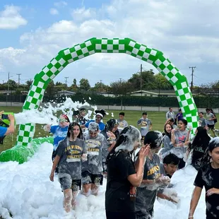 Foam Cannon Run Throughs are a hit with the students for school Fun Runs! Book while we still have availability!  www.EmeraldEvents.com
