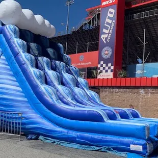 Check out our New 22-Foot High Massive Dual Lane Blue Marble Dry Slide Rental! http://emeraldevents.com
