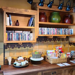 Free hot chocolate, tea,  movies, games and snacks