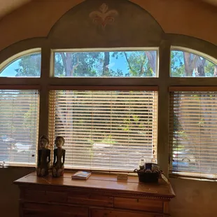 Large windows with natural light