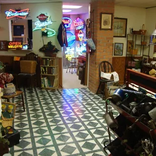 A view across the basement.