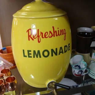 A really nice 1930s lemonade dispenser I found on a lower shelf!