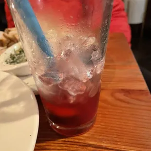 Hibiscus lime drink - so refreshing and different.  Loved the squishy straw