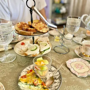 a table set for a tea party