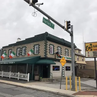 the corner of the street