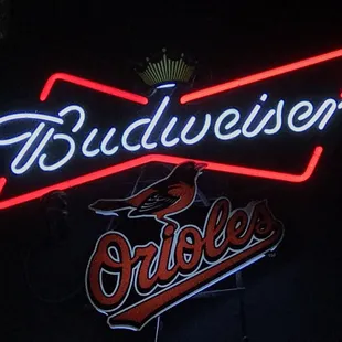a budweiser neon sign