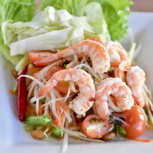 Papaya Salad with shrimp