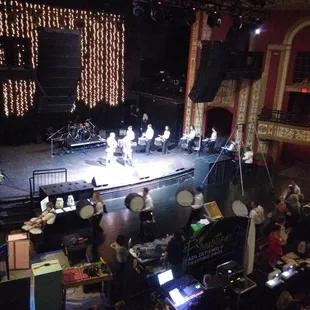 a band performing on a stage