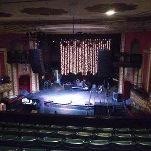 a stage with a stage set up for a concert