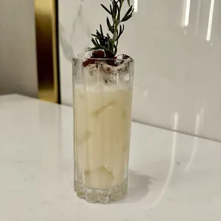 Winter Wonderland Margarita (seasonal) cranberries and rosemary sprigs