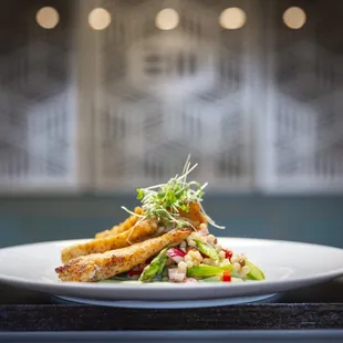 a plate of food on a table