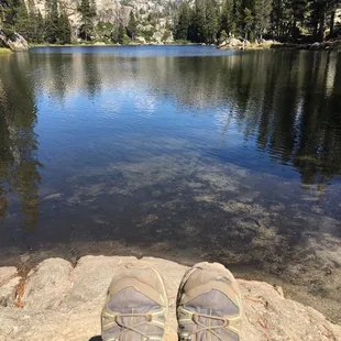 Taking a short break at Camp Lake.