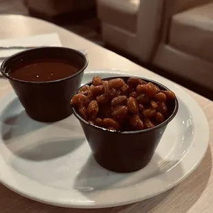 Baked beans and bbq sauce