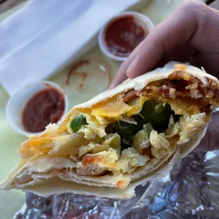 Breakfast burrito + avocado. Fantastic!