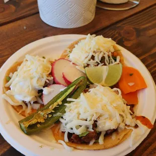 2 asada tacos &amp; 1 grilled chicken taco