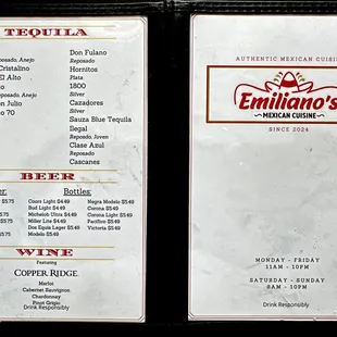 Beverage Menu (2 of 2)