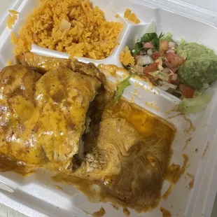 Chimichanga full of grease