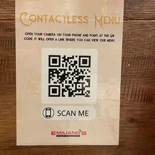 Contactless menu!