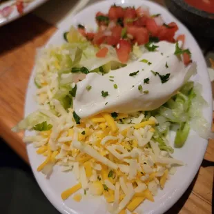 Fixings for the quesadilla