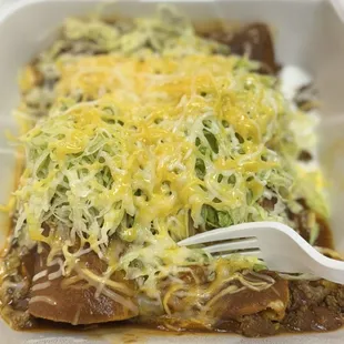 Two Enchiladas (w/ Meat) - Ground Beef