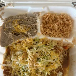 2 chicken enchilada combo