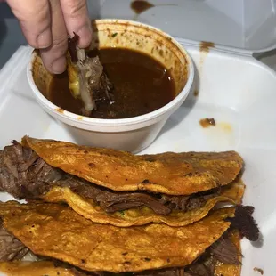 3 Quesabirria de Maiz w/ Consome