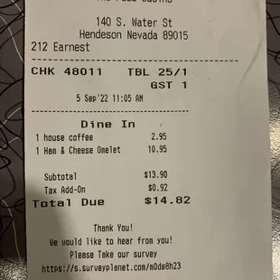 My bill. You get what you pay for
