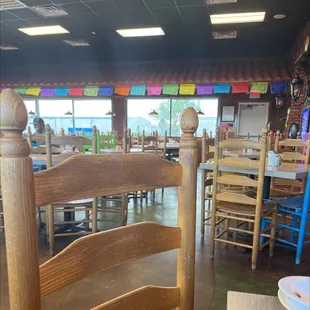 The chairs could use a good cleaning