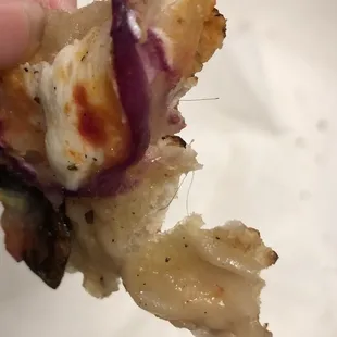 Hair cooked into pizza