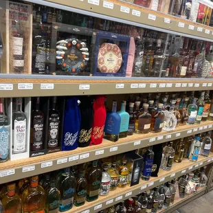 a wide selection of alcohol