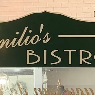 a sign for a restaurant