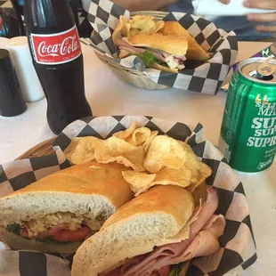 My boyfriend and I shared our sandwiches and enjoyed a couple non traditional sodas!