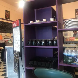 Inside. Cozy local store