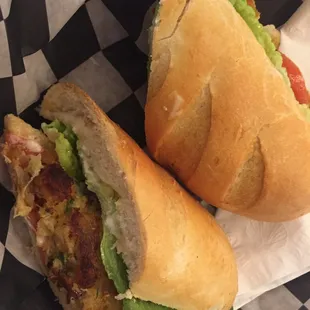 Crab cake sandwich. Full of crabmeat!