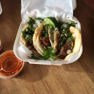 3 beef tacos
