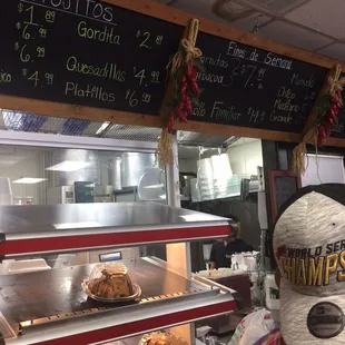 The menu