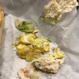 a half eaten sub