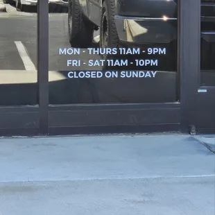 Store hours
