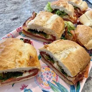 Italian subs sliced