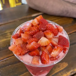 strawberries in a cup