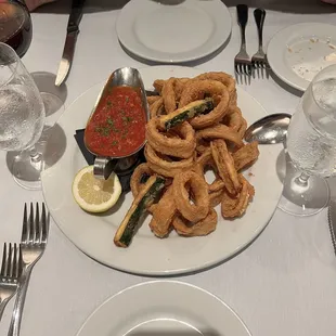 Fried Calamari with Zucchini