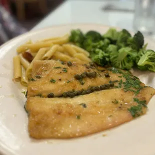 Trout with capers and lemon butter sauce
