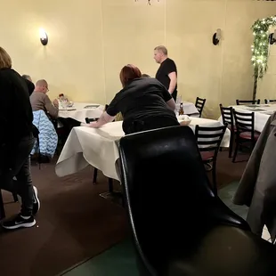 Part of the dining room